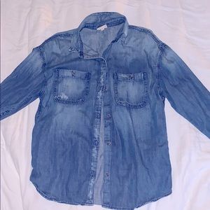 AG Adriano Goldschimed distressed jean shirt